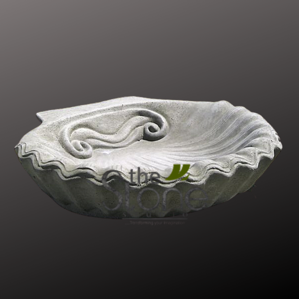 Buy Beautiful Sea Shell Bird Bath 2' - The Stone Studio