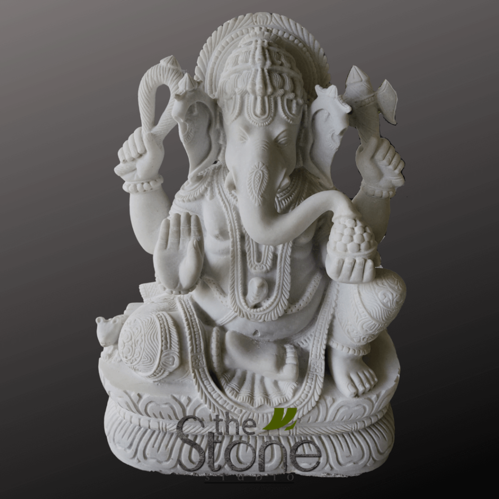 Marble Ganesh Idol 2.5ft Buy Beautiful Statue The Stone Studio