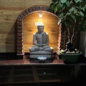 3feet white sandstone buddha Dehradun