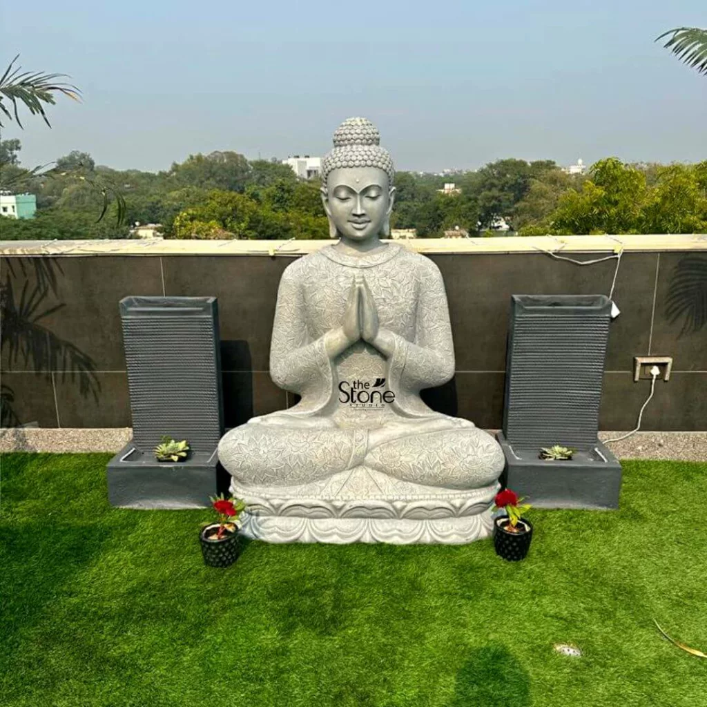66 inches buddha fibre sculpture placement in Delhi