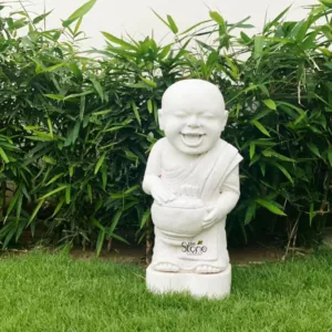 White Baby Buddha placement in Pathankot