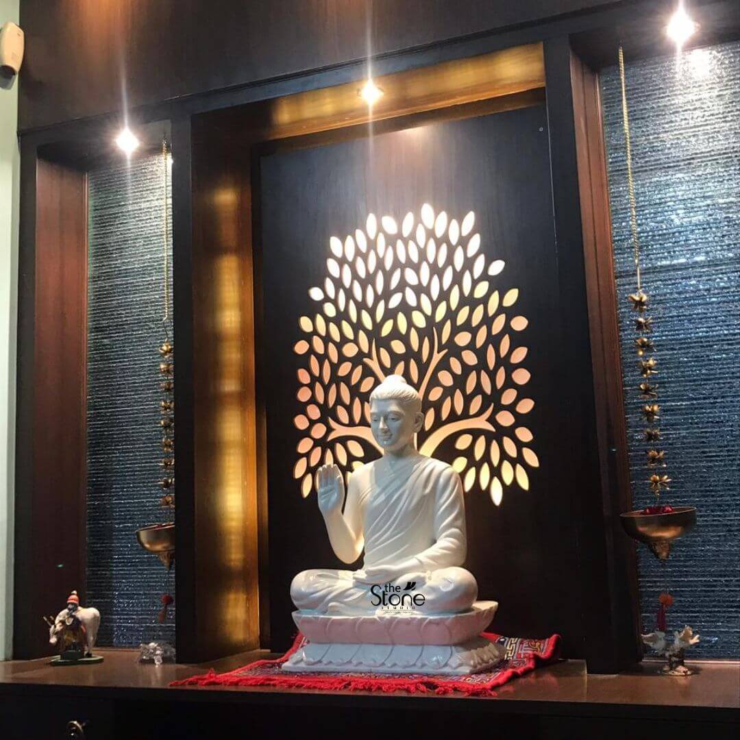 marble buddha statue placement in