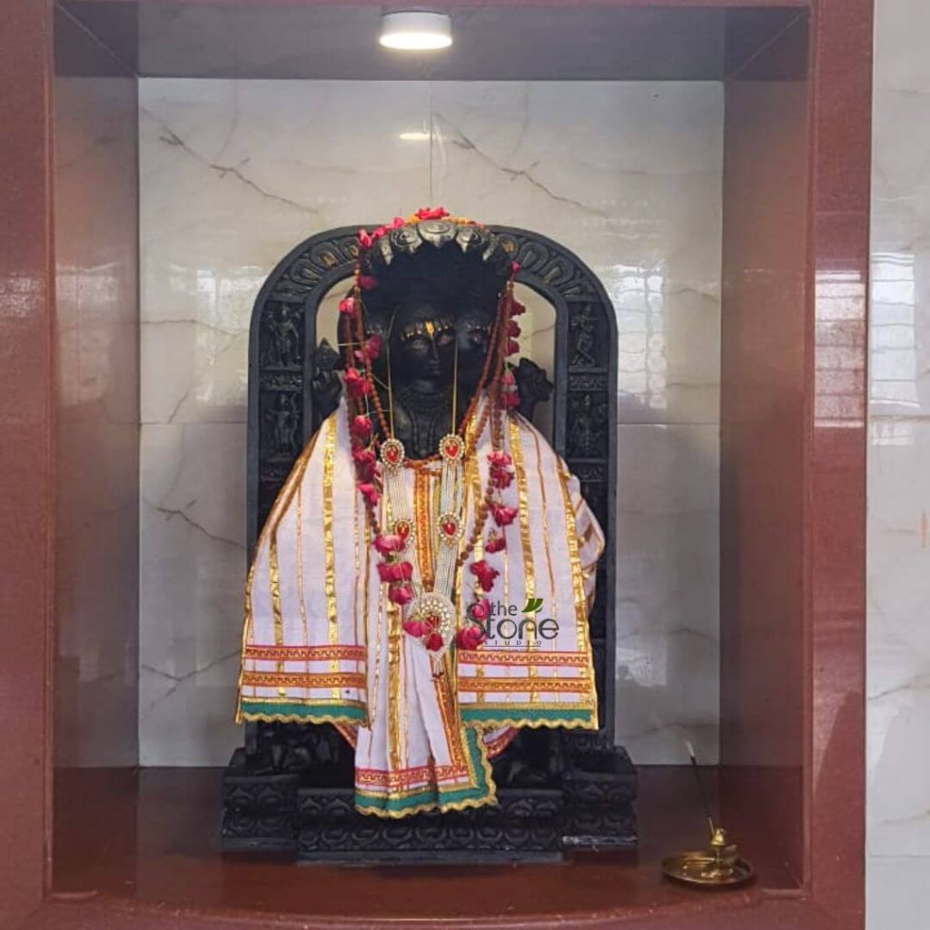 3ft dattatreya black stone statue