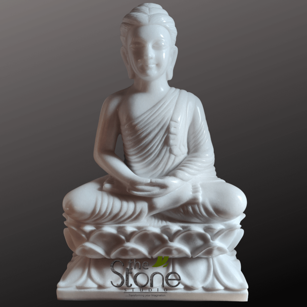 White Buddha Statue For Home 2ft: Buy Best! - The Stone Studio