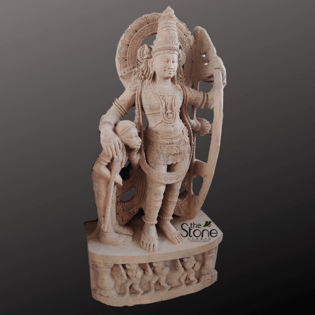 Ram Stone Ram Hanuman Statue 4ft: Buy Graceful Idol - The Stone Studio