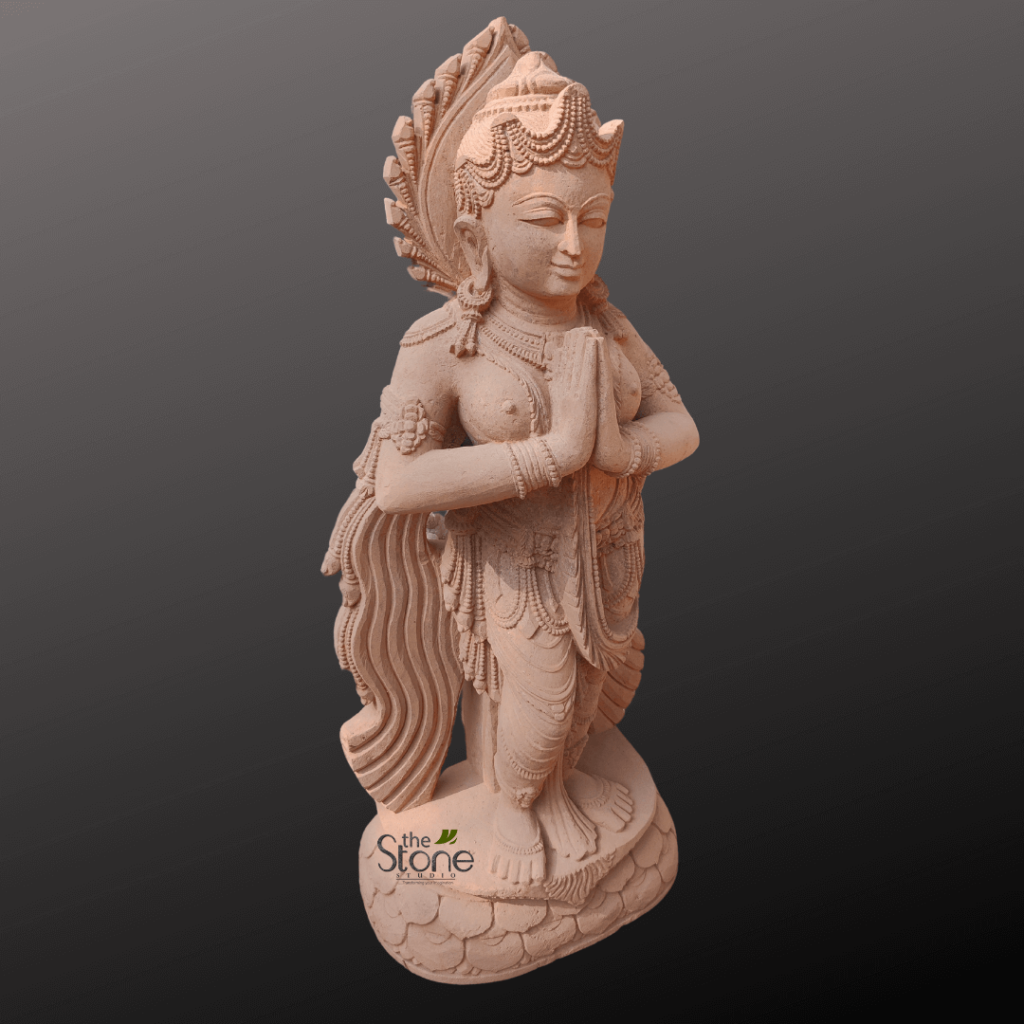 Welcome Lady Statue 3ft: Buy Best For Garden - The Stone Studio