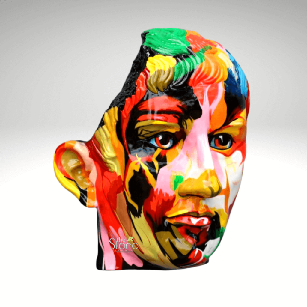 Pop Art Face Sculpture 42" Buy Best Arts The Stone Studio