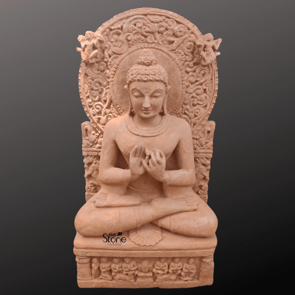 Dharmachakra Buddha Statue For Garden 3ft - The Stone Studio