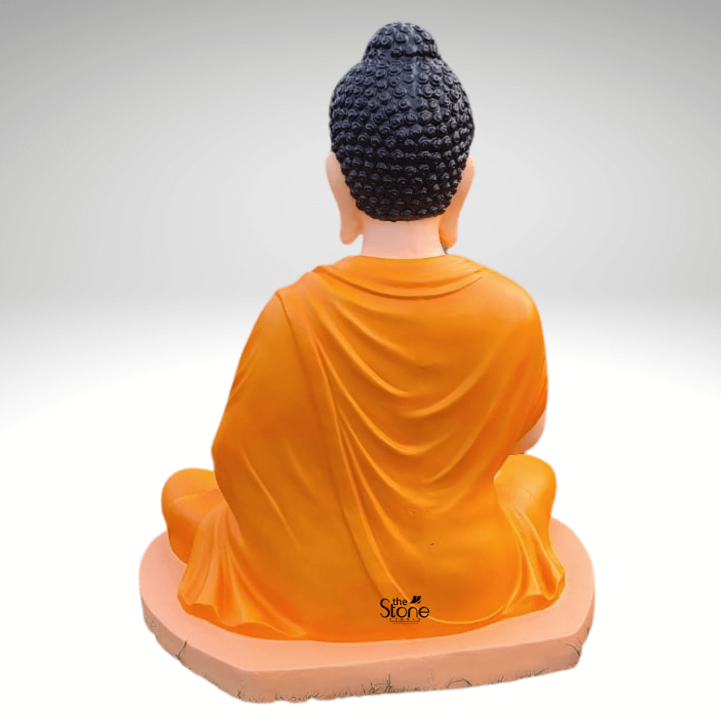 Ashirwad Mudra Fibre Buddha Statue 3ft The Stone Studio