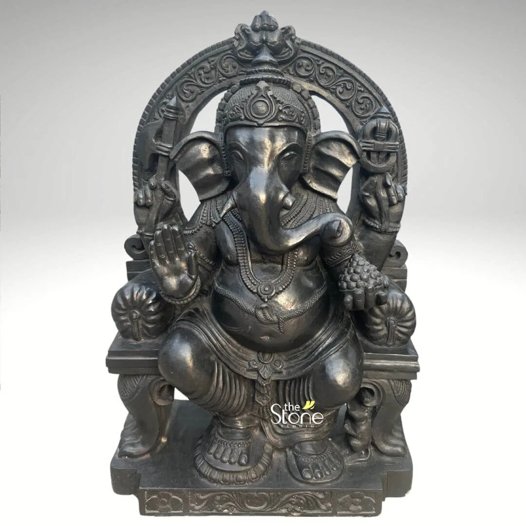 Lord Ganesha Black Stone Statue 2ft Buy Best The Stone Studio Lord Ganesha Black Stone Statue 2ft Buy Best The Stone Studio