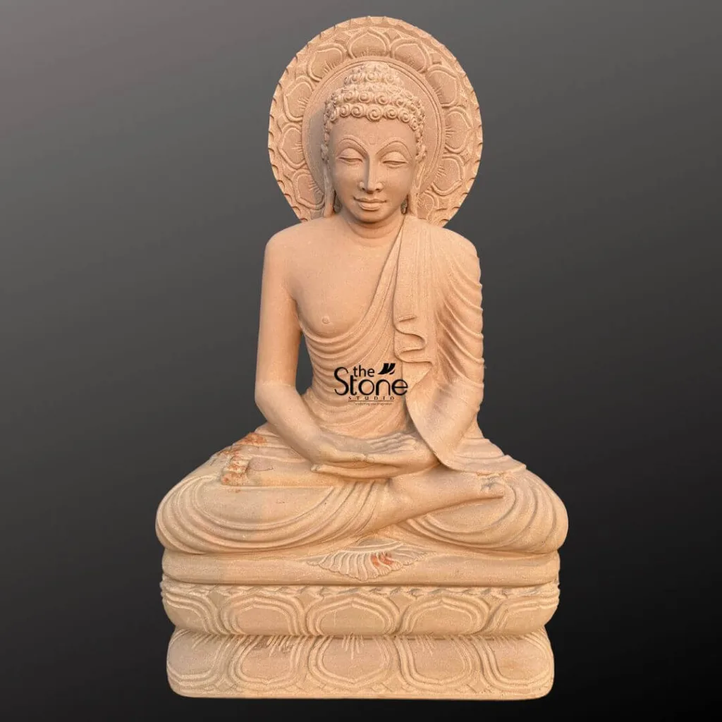 Stone Buddha Garden Statue 3.5ft: Buy Best Idol - The Stone Studio