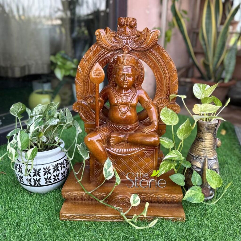 Lord Murugan wooden idol for home