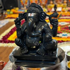 18 Ganesha black stone statue placement