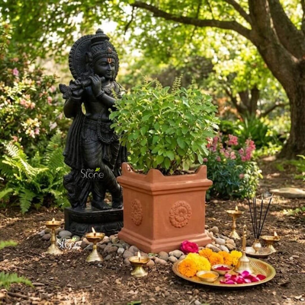 The Power of Combining Tulsi Plant with an Idol