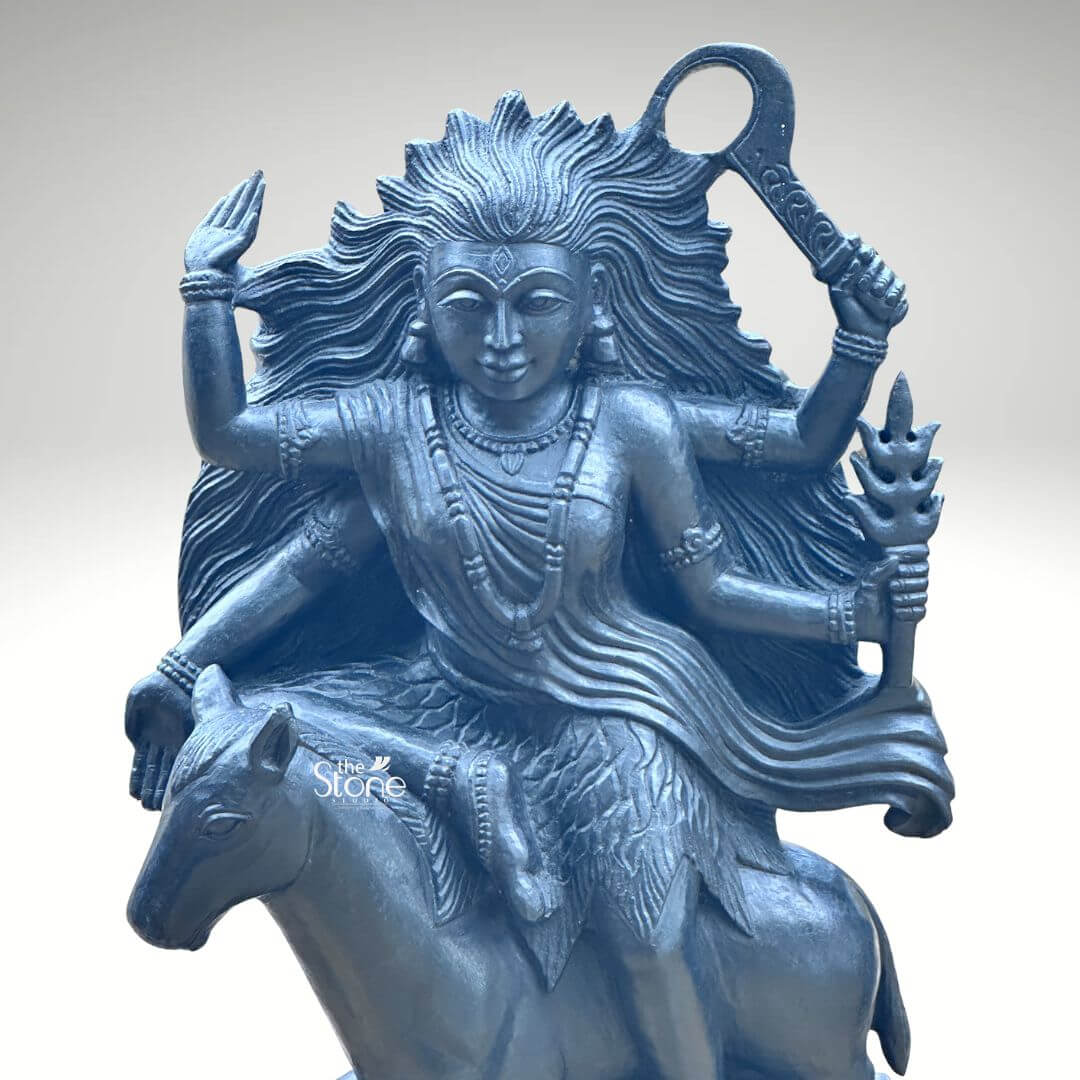 Black Stone Kaalratri Statue 15" 9 Black Stone Kaalratri Statue 15" - Image 9